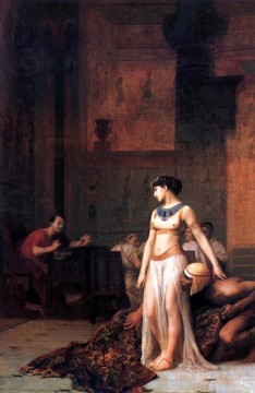 greek Painting - Cleopatra before Caesar Greek Arabian Orientalism Jean Leon Gerome